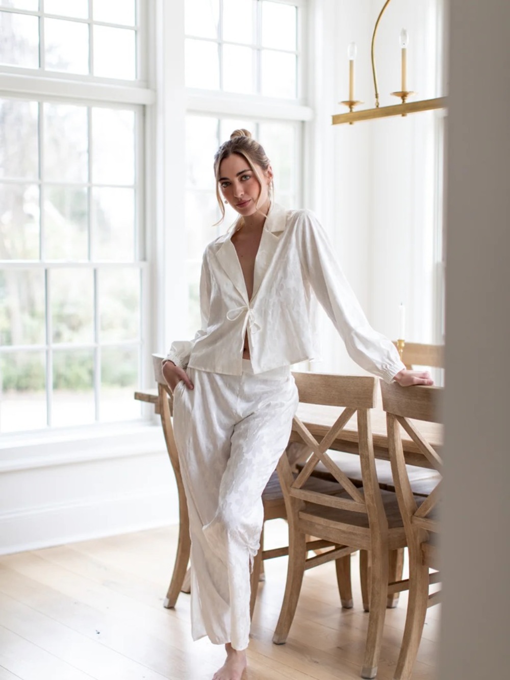 Waverles Jacquard Bridal Pajama Set